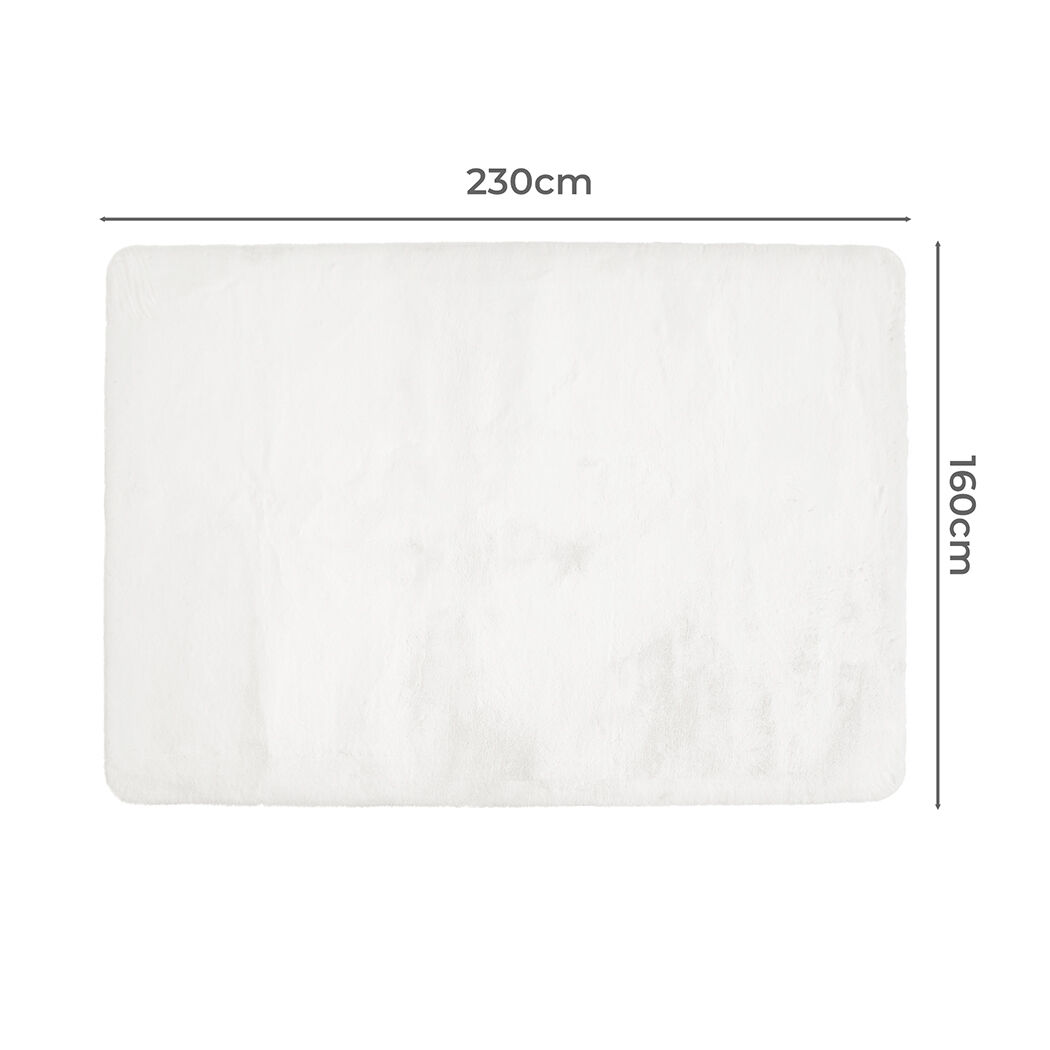 Floor Rugs Area Rug Fluffy Faux 160X230CM White Price