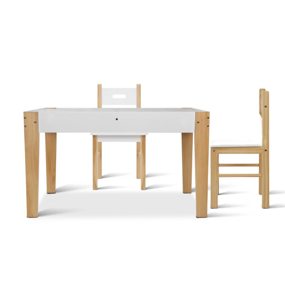 3PCS Kids Table and Chairs Set Storage Toys Play Activity Desk Chalkboard Price