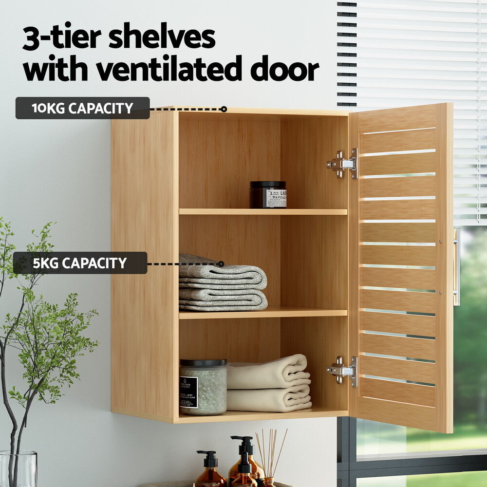 Bathroom Storage Cabinet 70cm Medicine 2 Tier Shelf Wall Mounted JILL Price
