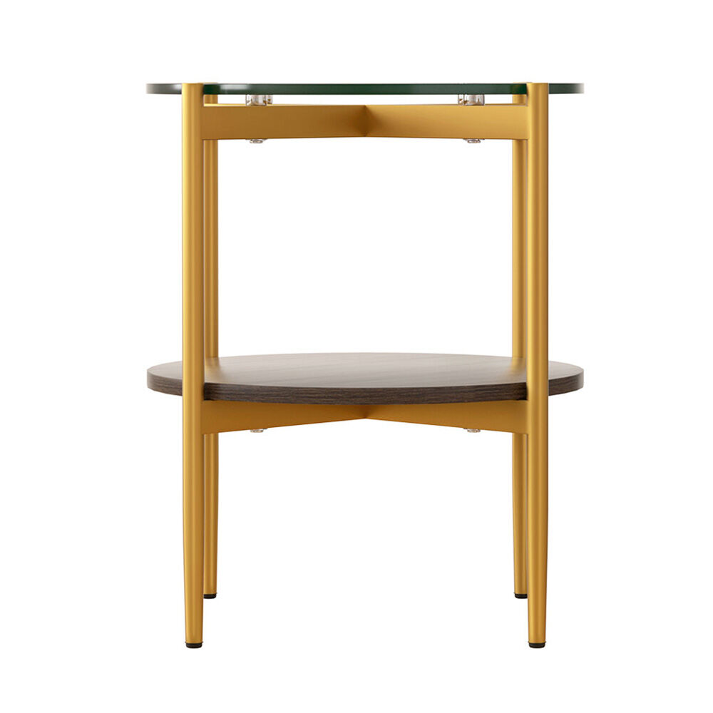 Coffee Table 45CM Round Tempered Glass Carol Price