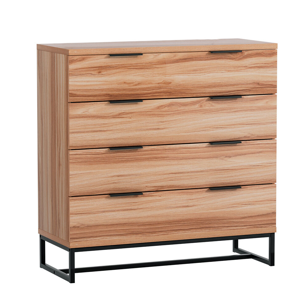 4 Chest of Drawers Cabinet Dresser Table Tallboy Storage Bedroom Rust Oak Price