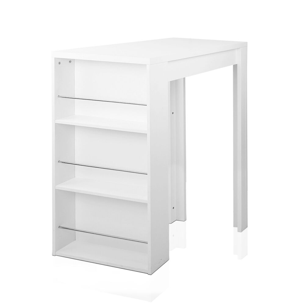 Bar Table 3-tier Storage Shelves White Price