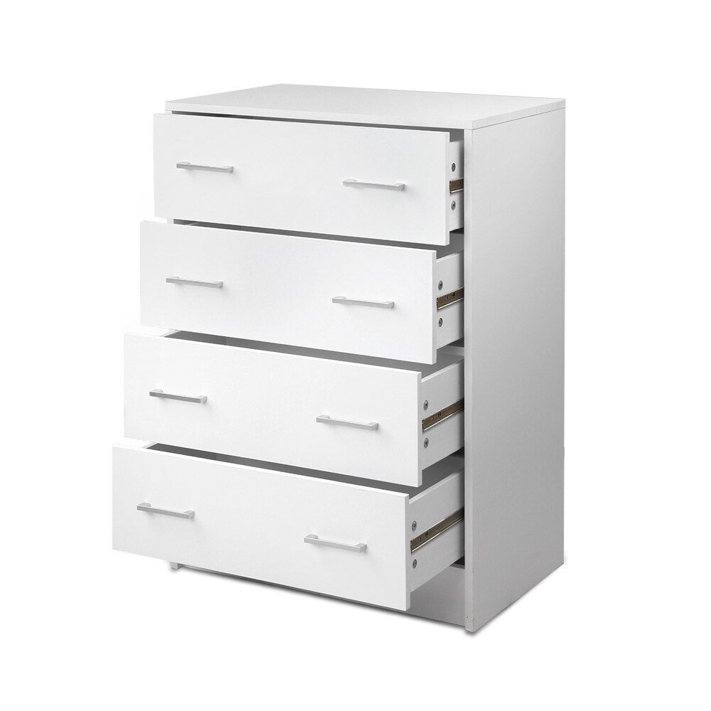 4 Chest of Drawers - ANDES White Price