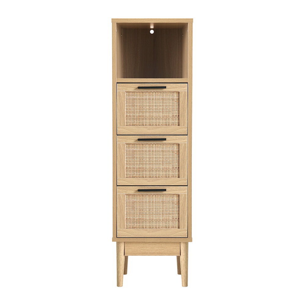 3 Chest of Drawers with Shelf - BRIONY Oak Price