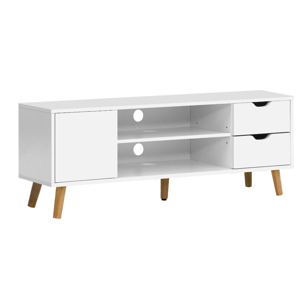 TV Cabinet Entertainment Unit 120cm White Larin Price