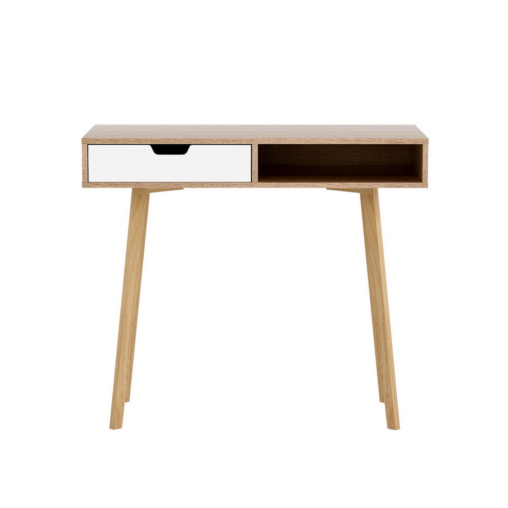 Computer Desk Drawer Cabinet Shelf Oak 90CM Price