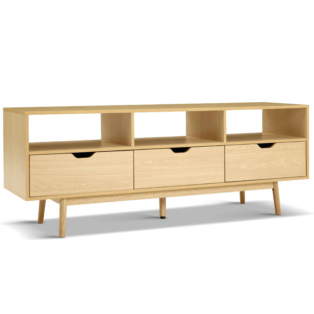 Newburgh Wooden Scandinavian Entertainment Unit - Natural Price