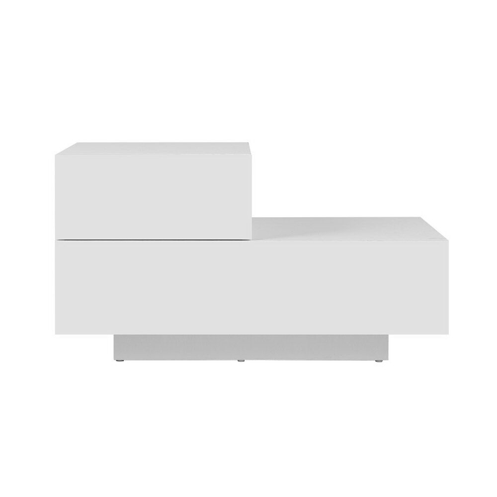 Bedside Tables LED 2 Drawers - REMI White Price