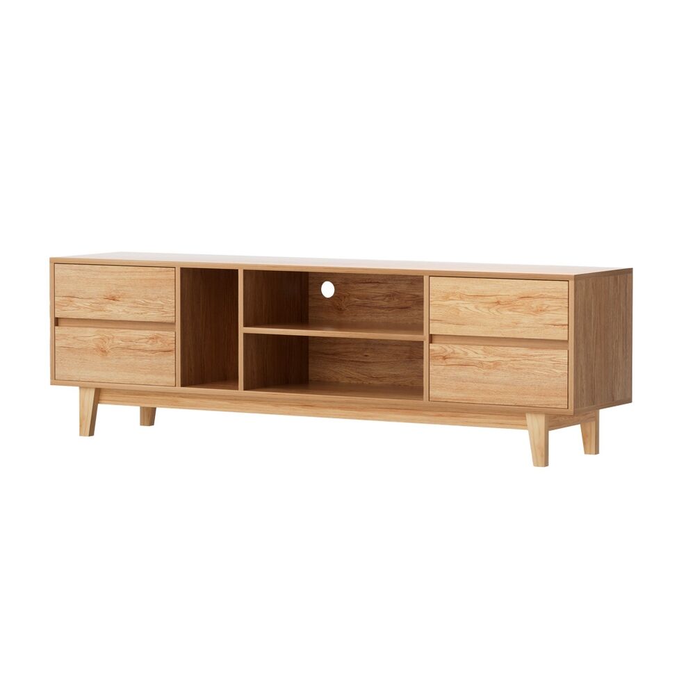 Entertainment Unit Stand TV Cabinet Storage Drawer Shelf 180cm Wooden Price