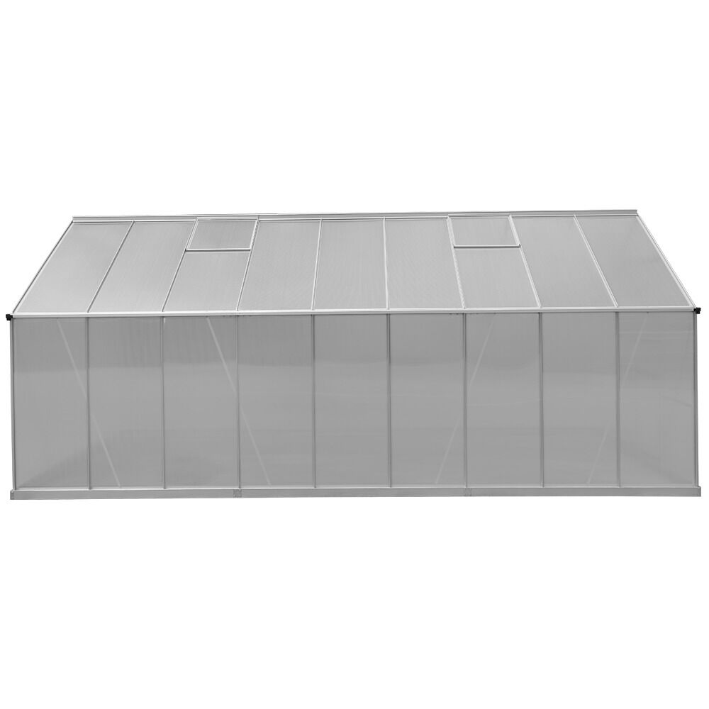Greenhouse 5.1x2.5x2.26M Double Doors Aluminium Green House Garden Shed Price