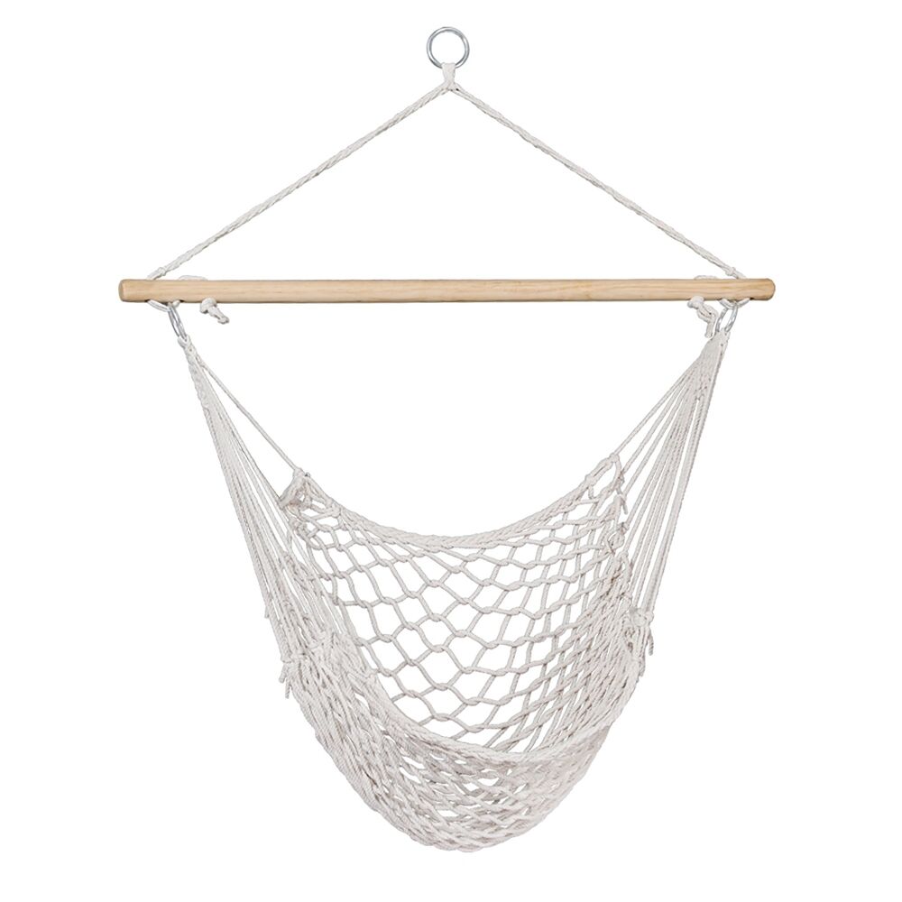 Hammock Chair Outdoor Hanging Camping Mesh Indoor Cream Price