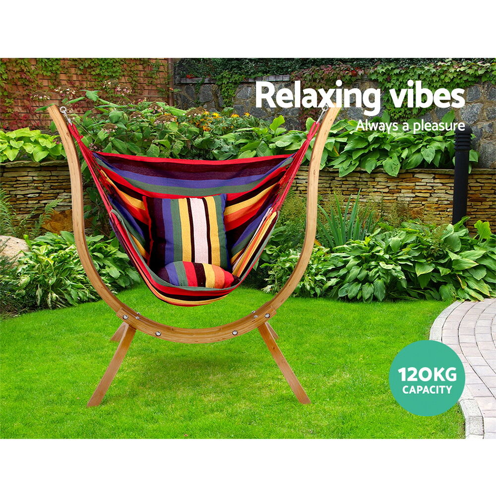 Hammock Chair Timber Outdoor Furniture Camping with Wooden Stand Price