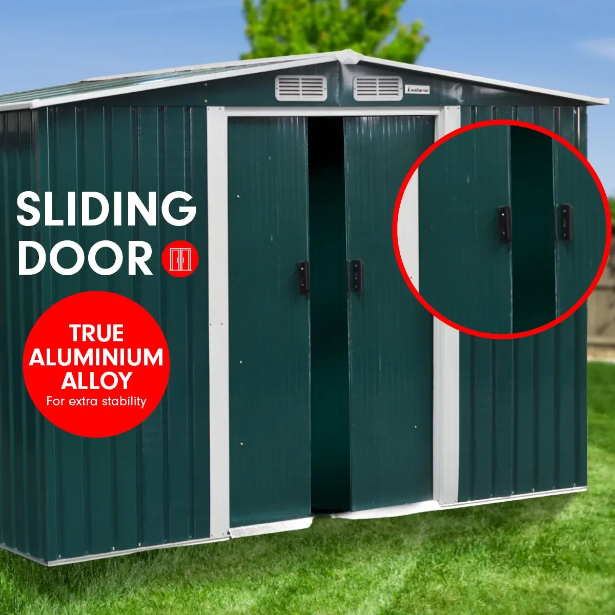 Garden Shed Spire Roof Outdoor Storage Shelter - Grey Price