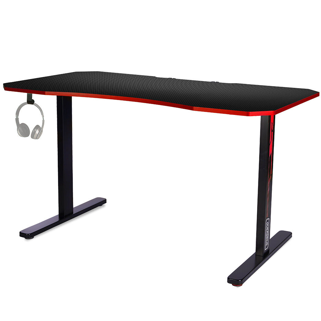 Gaming Desk 139cm PC Table Setup Computer Carbon Fiber Style Price