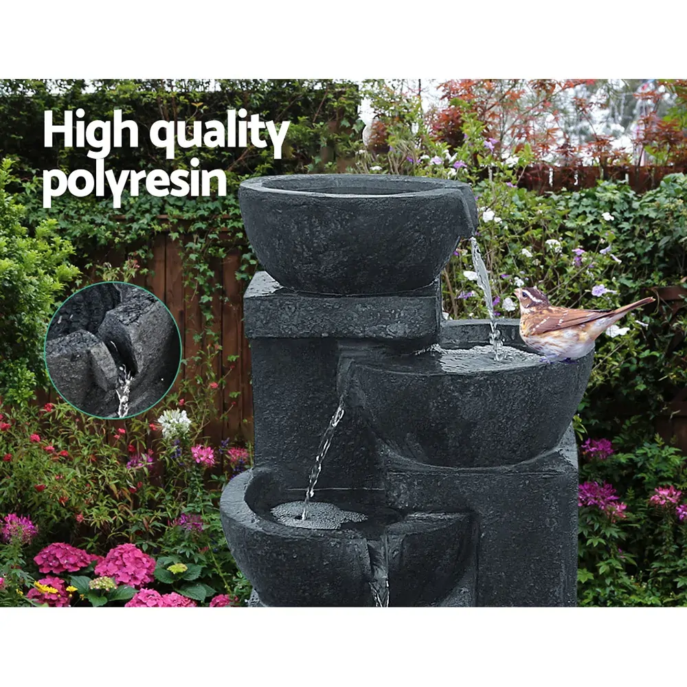 4 Tier Solar Powered Water Fountain with Light Price