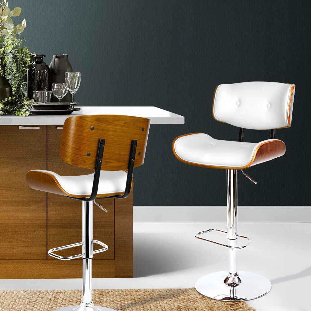 Artiss Bar Stools Gas Lift Leather Black Price