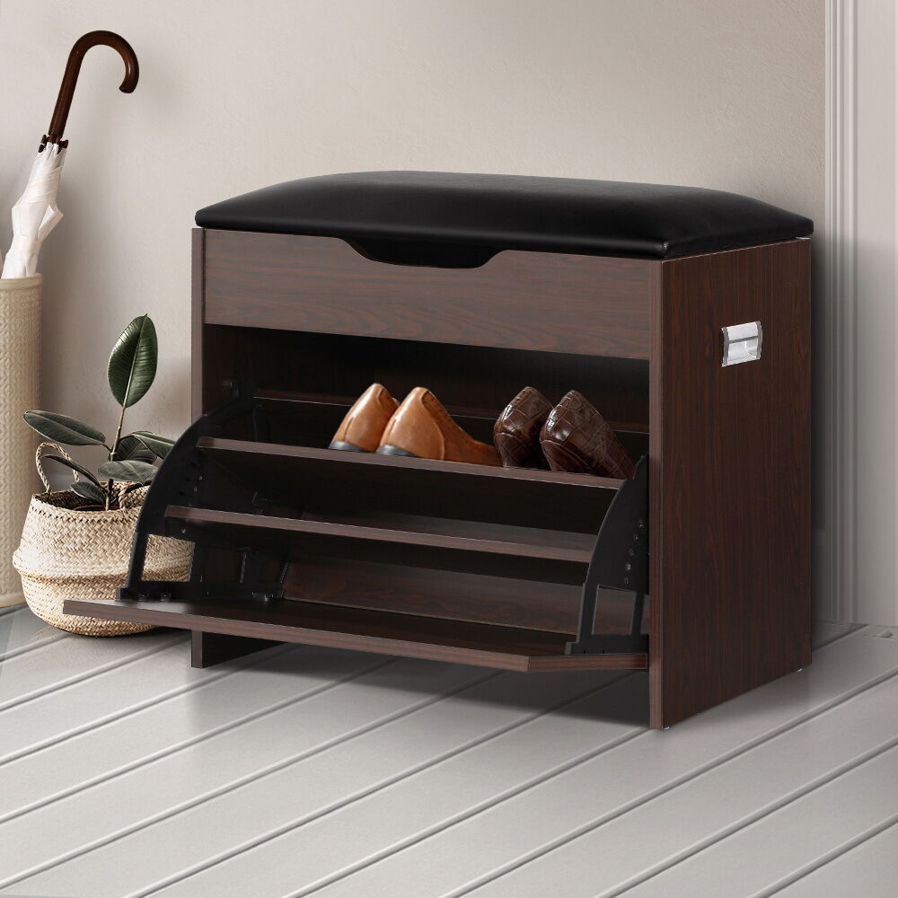 Shoe Cabinet Bench Shoes Storage Rack Organiser Shelf Black 15 Pairs Price
