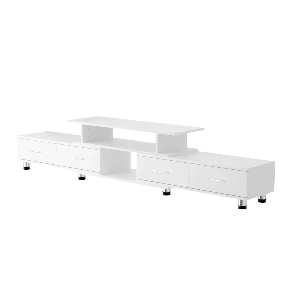 Crawley TV Cabinet Entertainment Unit Stand Wooden 160CM To 220CM Lowline Storage Drawers Price