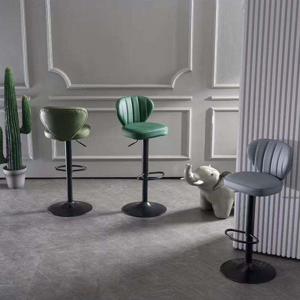 Bar Stools Kitchen Bar Stool Leather Barstools Swivel Gas Lift Counter Chairs x2 BS8405 Price