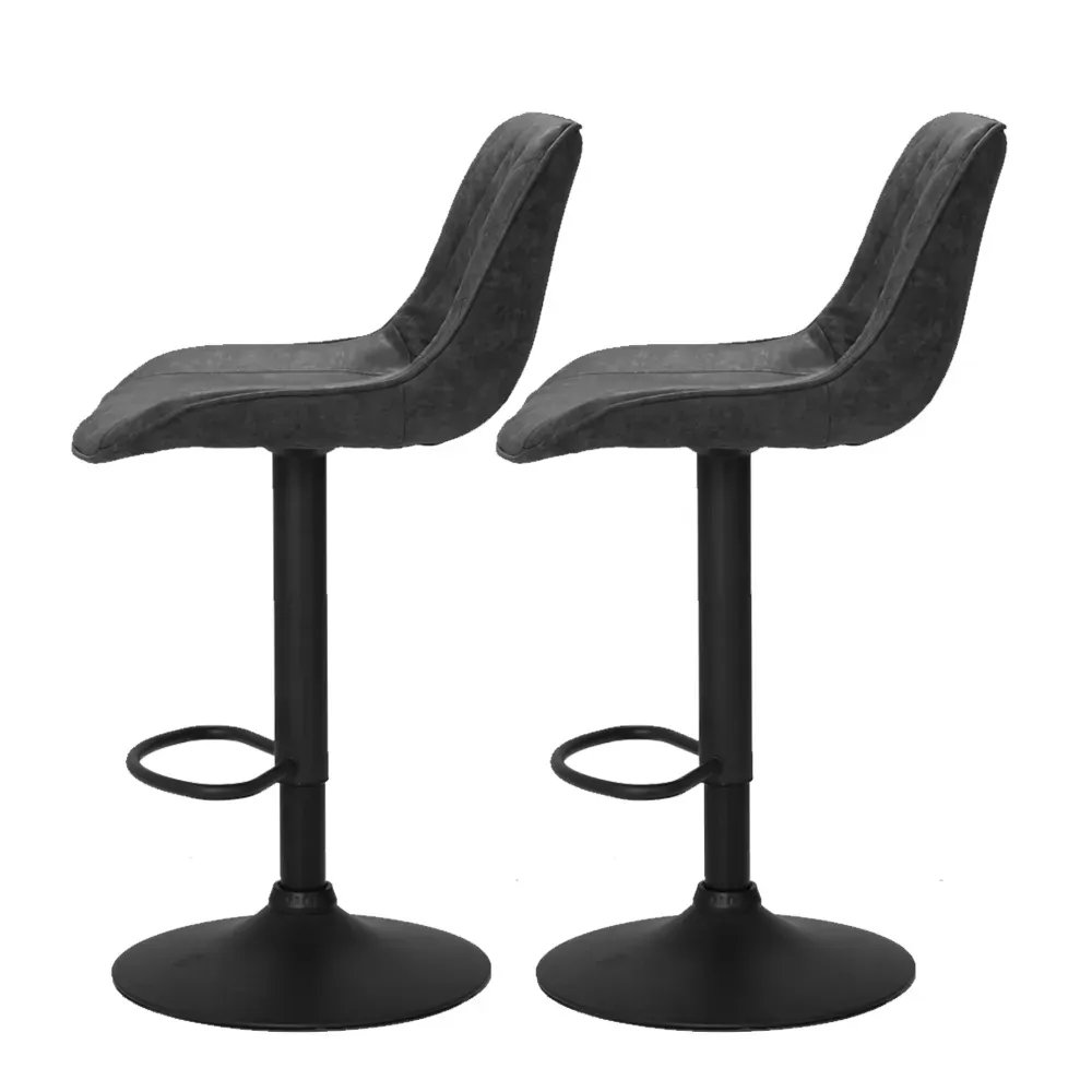 Set of 2 Bar Stools Kitchen Stool Chairs Metal Barstool Dining Chair Rushal Price