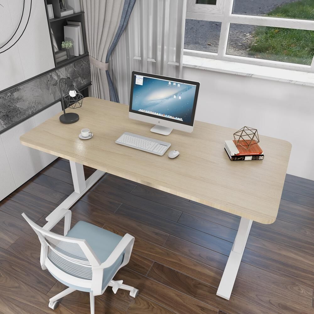 Standing Desk Height Adjustable Sit Stand Motorised Single Black Motor Frame Top Price