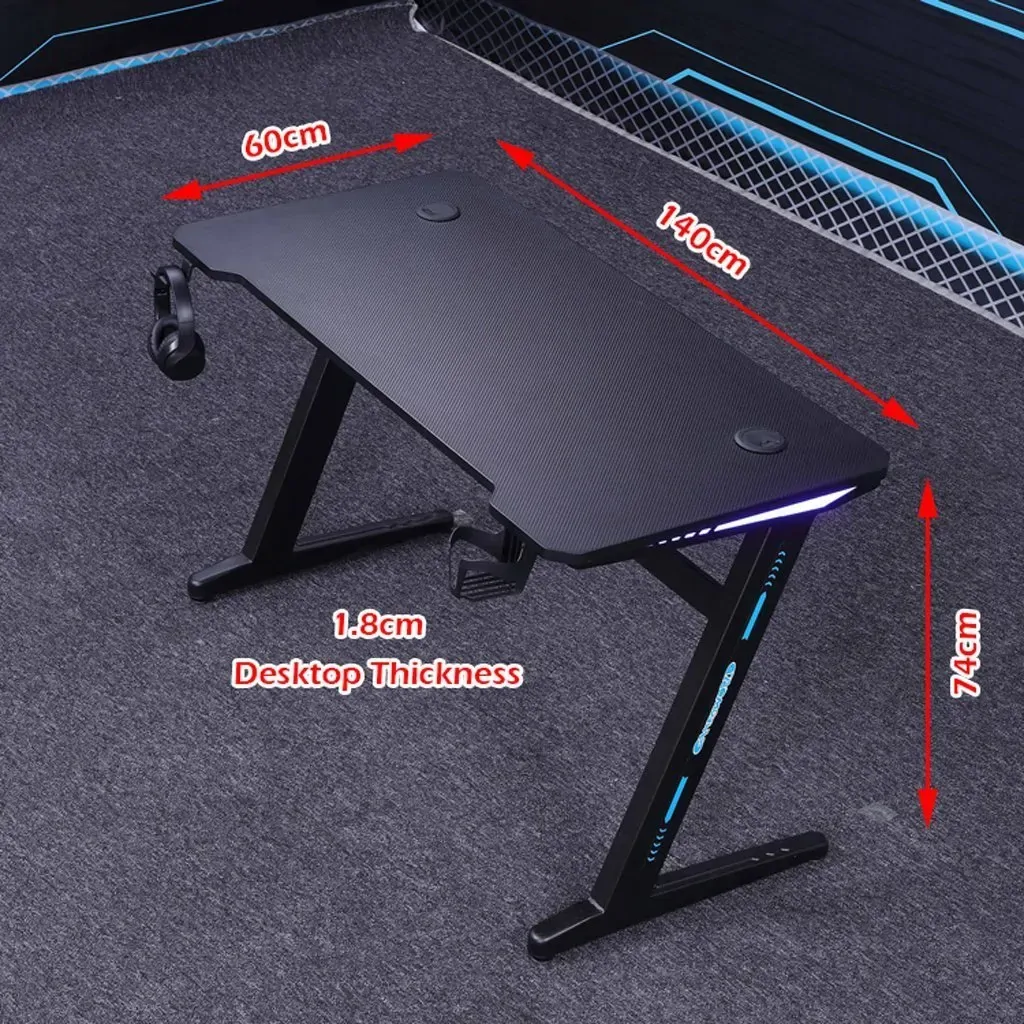 Gaming Desk Desktop PC Computer Desks Desktop Racing Table K-Shaped Leg AU Price