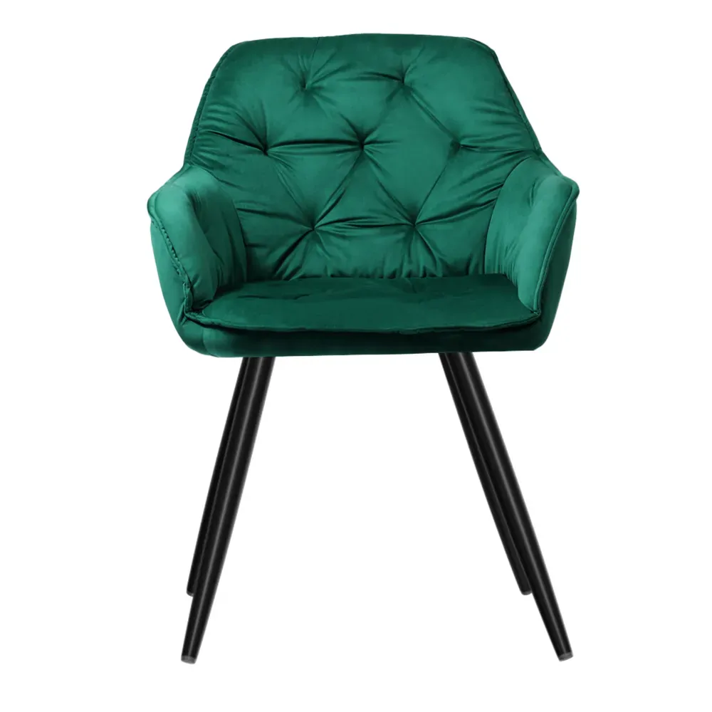 Set of 2 Calivia Dining Chairs Kitchen Chairs Upholstered Velvet Price