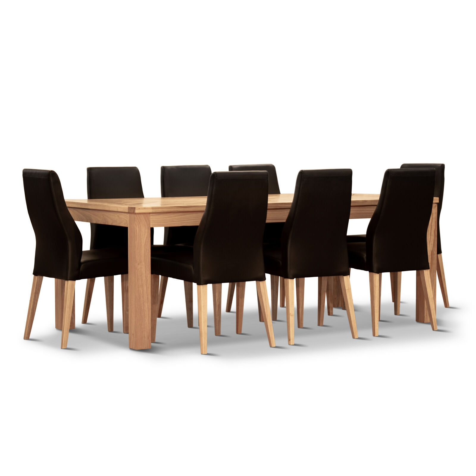 Dining Set Table PU Chair Solid Messmate Timber Price