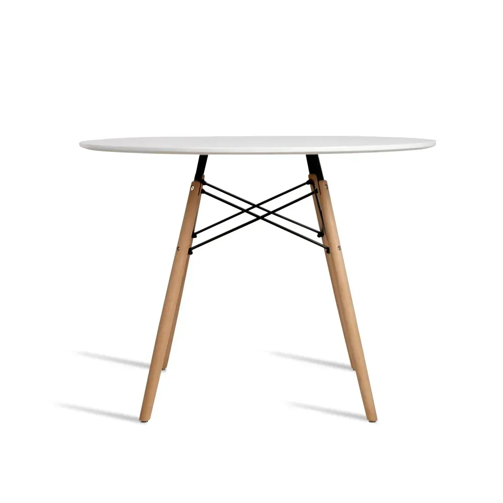 Dining Table 4 Seater Round Replica DSW Eiffel Kitchen Timber White Price