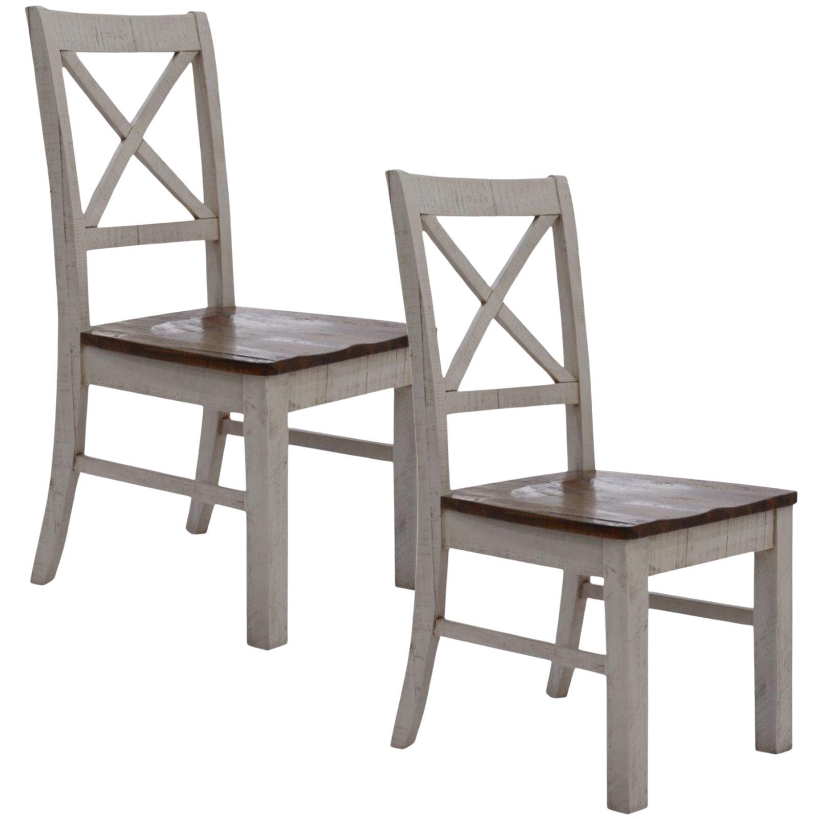Erica X-Back Dining Chair Solid Acacia Timber Wood Hampton Brown White Price