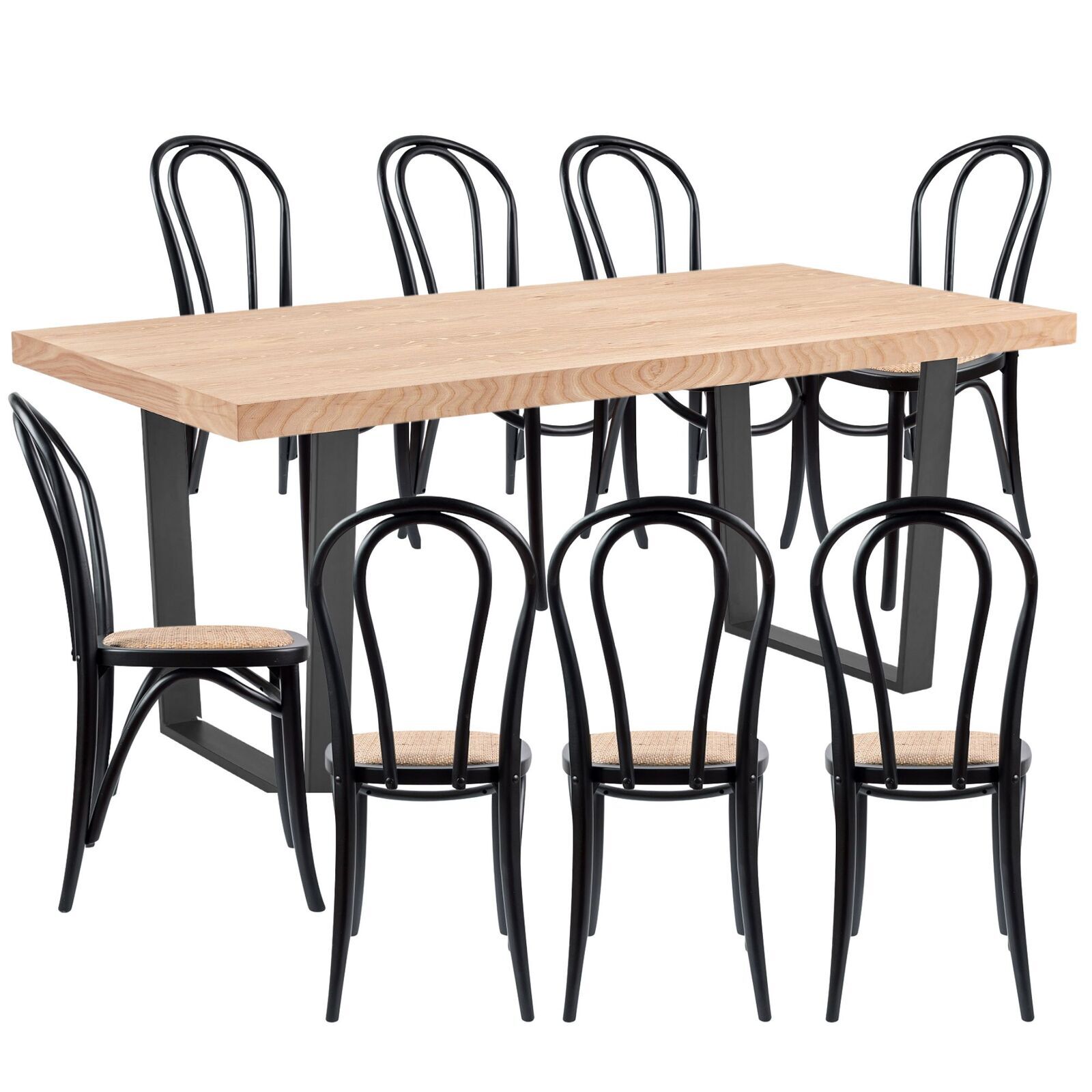 Petunia Dining Table Arched Back Chair Elm Timber Wood Price