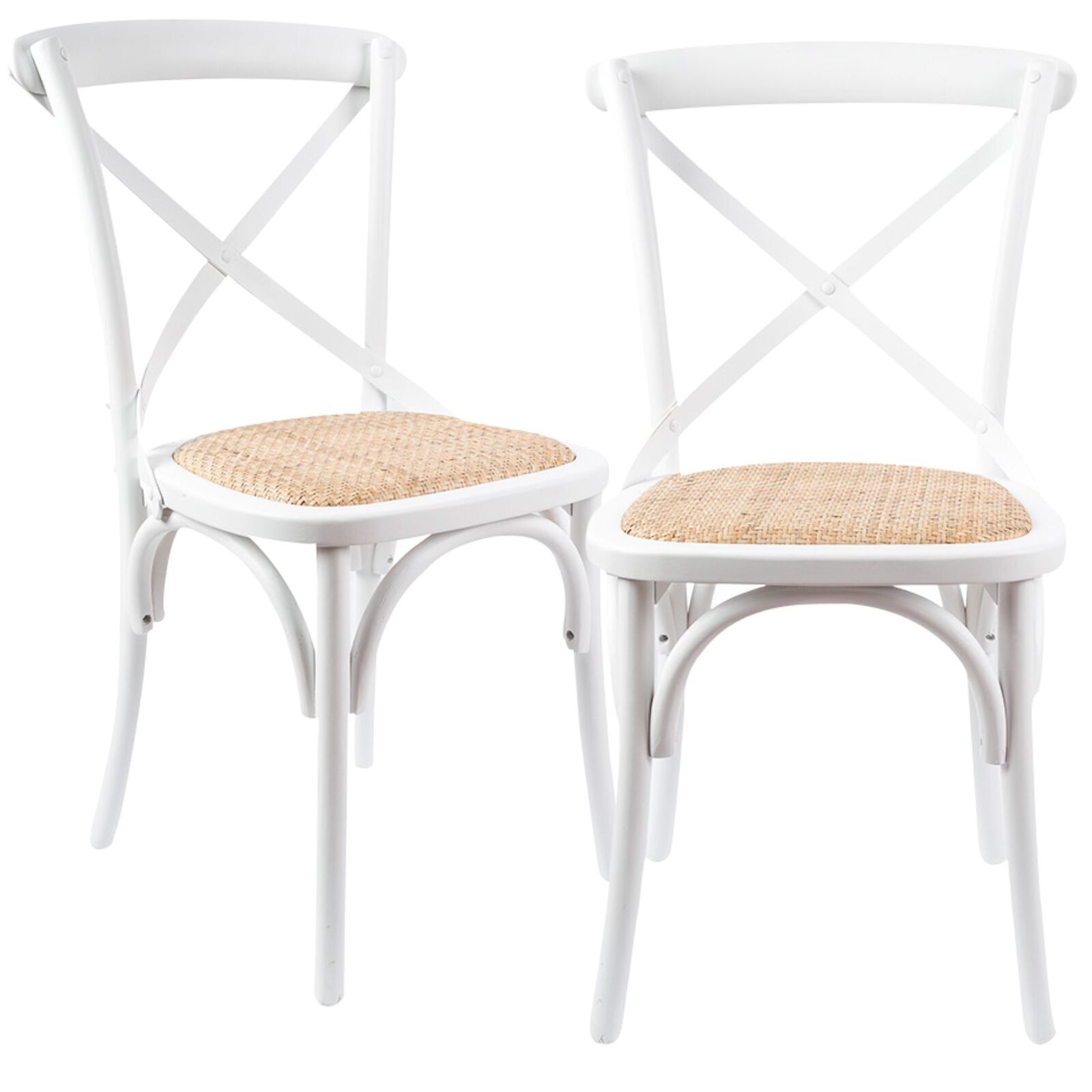 Aster Crossback Dining Chair Solid Birch Timber Wood Ratan Seat Price
