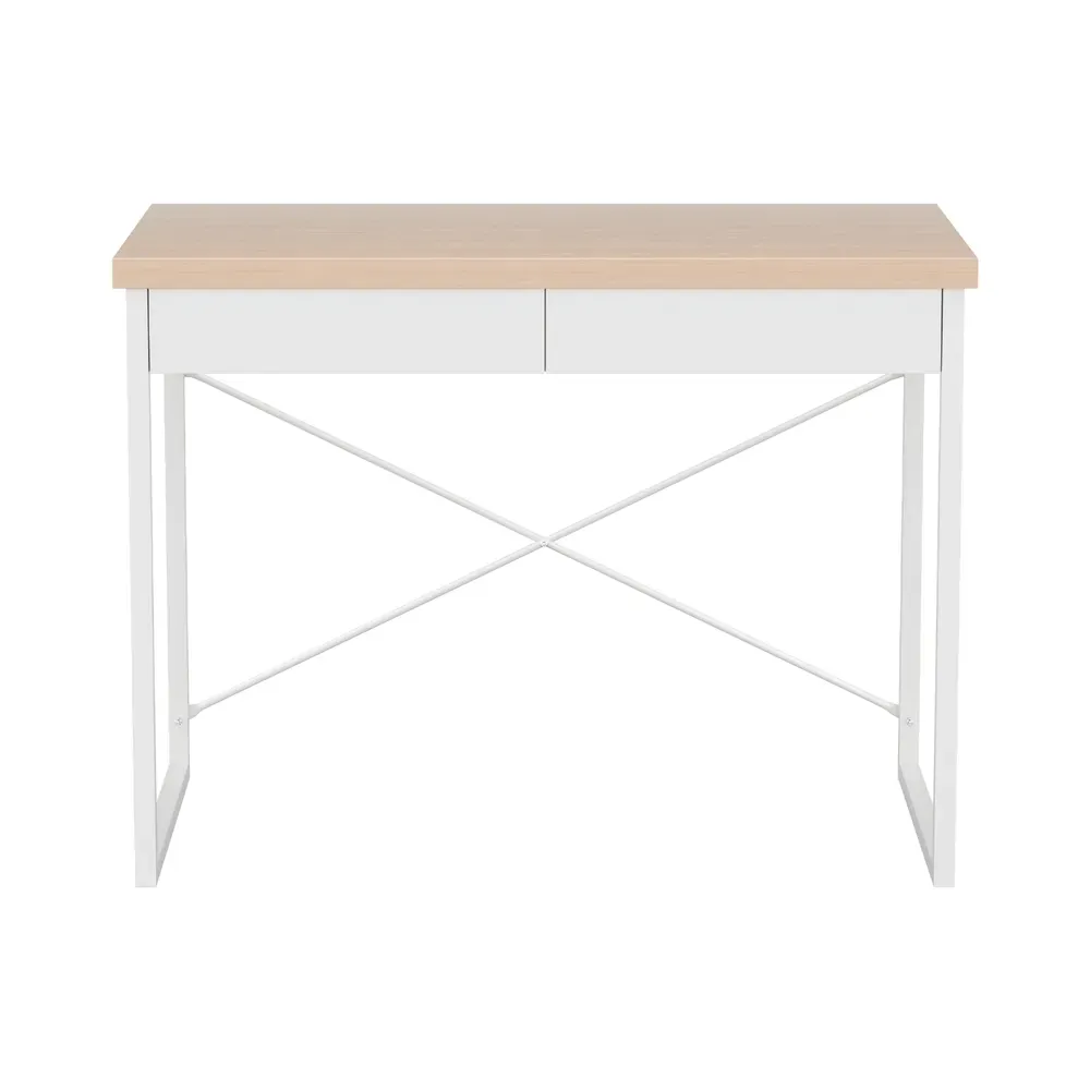 Metal Desk with Drawer - Wooden Top Price