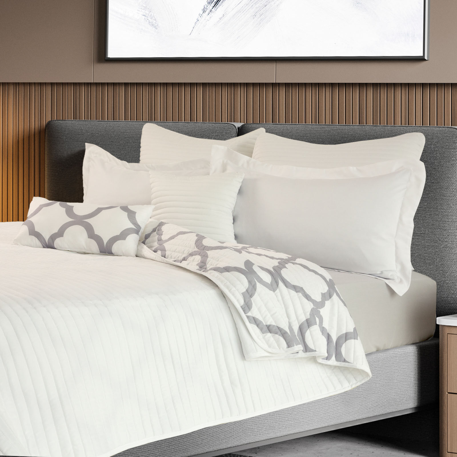 Bamboo Cooling Reversible 7 Piece Comforter Set Bedspread Price