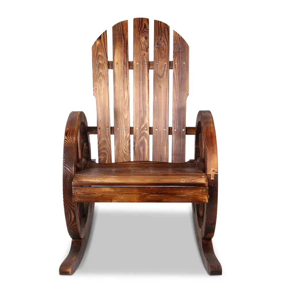 Wagon Wheels Rocking Chair - Brown Price