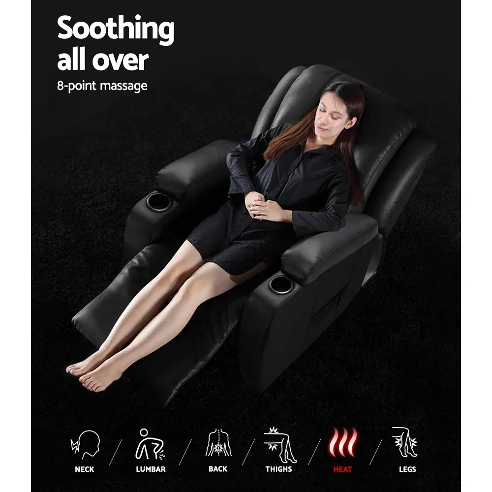 Electric Massage Chair Recliner Luxury Lounge Sofa Armchair Heat Leather Price