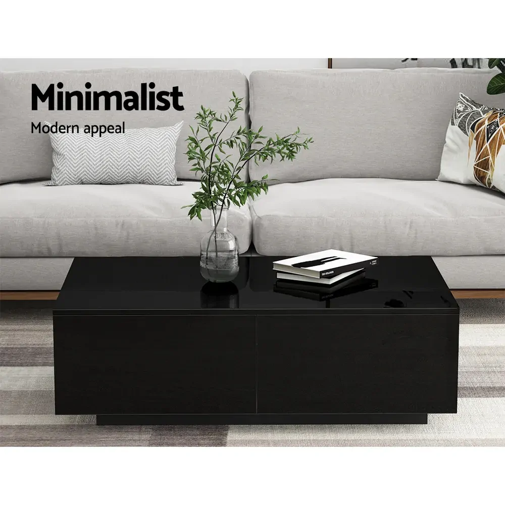 Modern Coffee Table 4 Storage Drawers High Gloss Living Room Furniture Price
