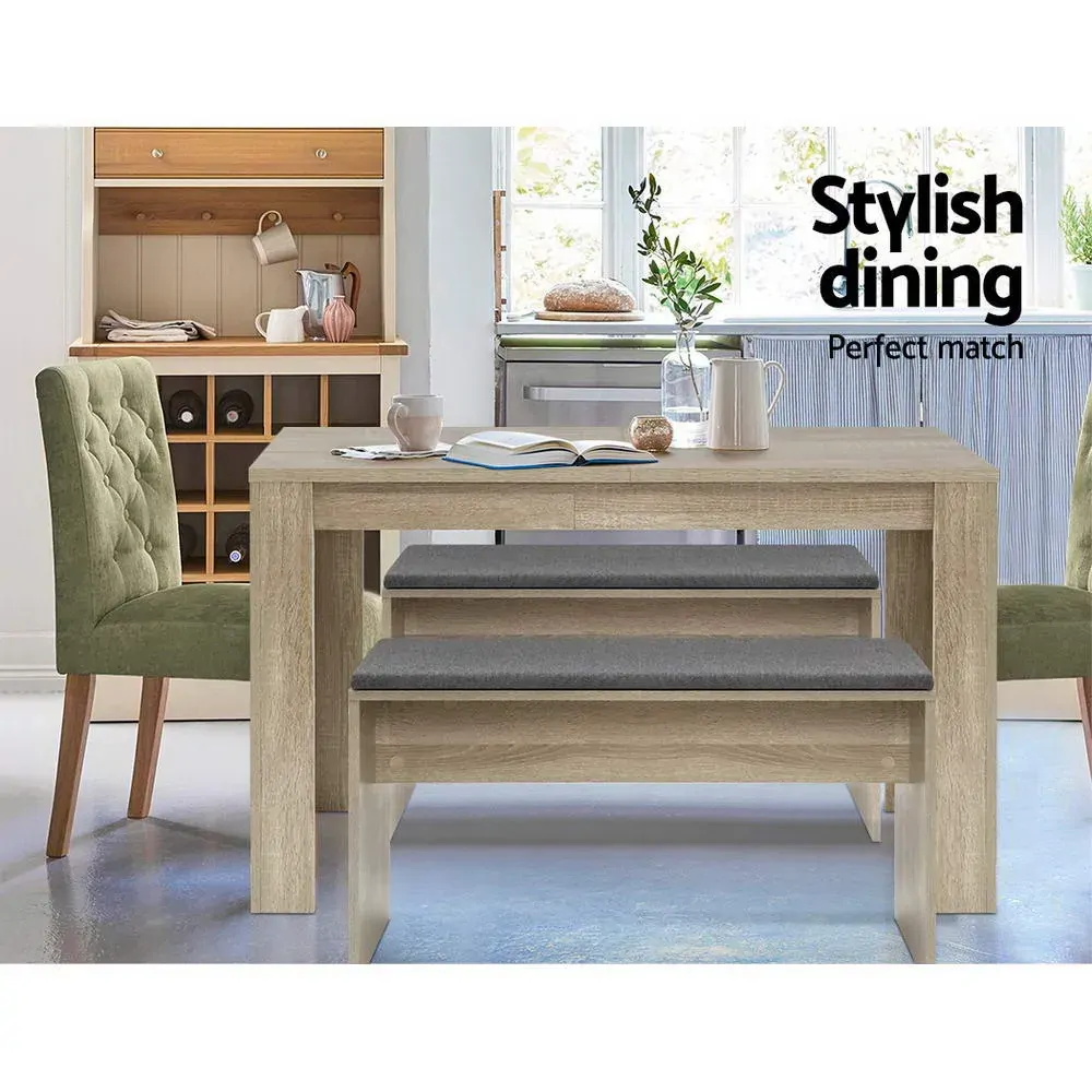 Dining Table 4 Seater Wooden Kitchen Tables 120cm Cafe Restaurant Price