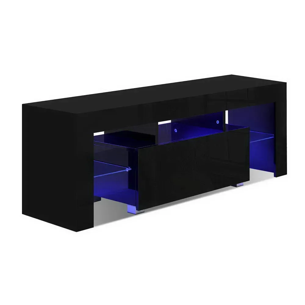 Eaton TV Cabinet Entertainment Unit Stand RGB LED Gloss Furniture 130cm Price