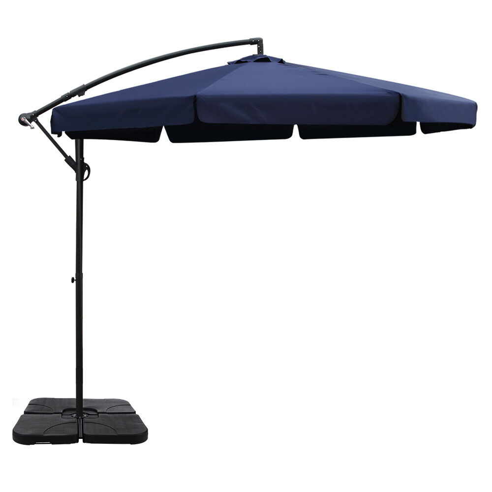 3M Umbrella with 50x50cm Base Outdoor Umbrellas Cantilever Patio Sun Beach UV Price