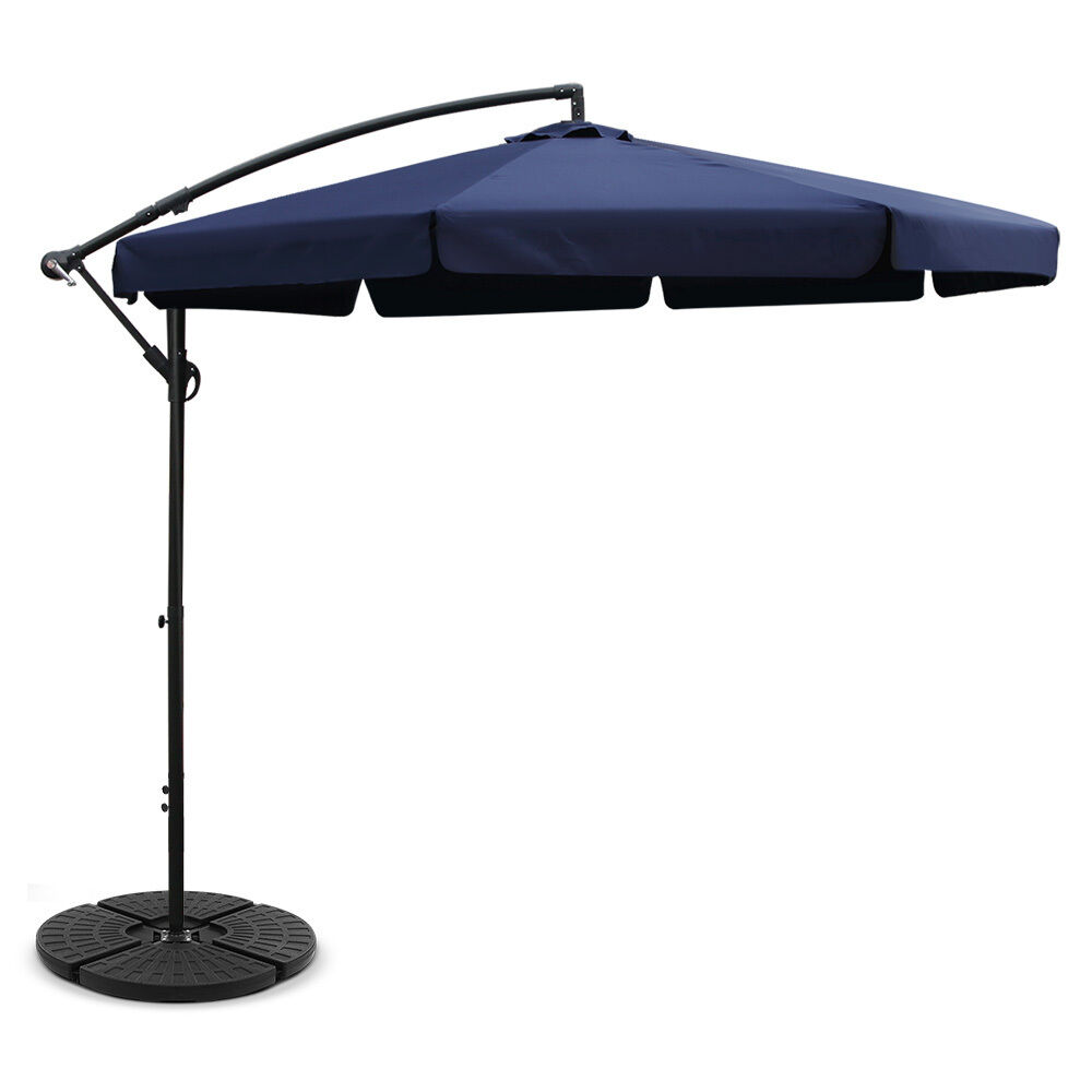 3M Umbrella with 48x48cm Base Outdoor Umbrellas Cantilever Sun Beach UV Price