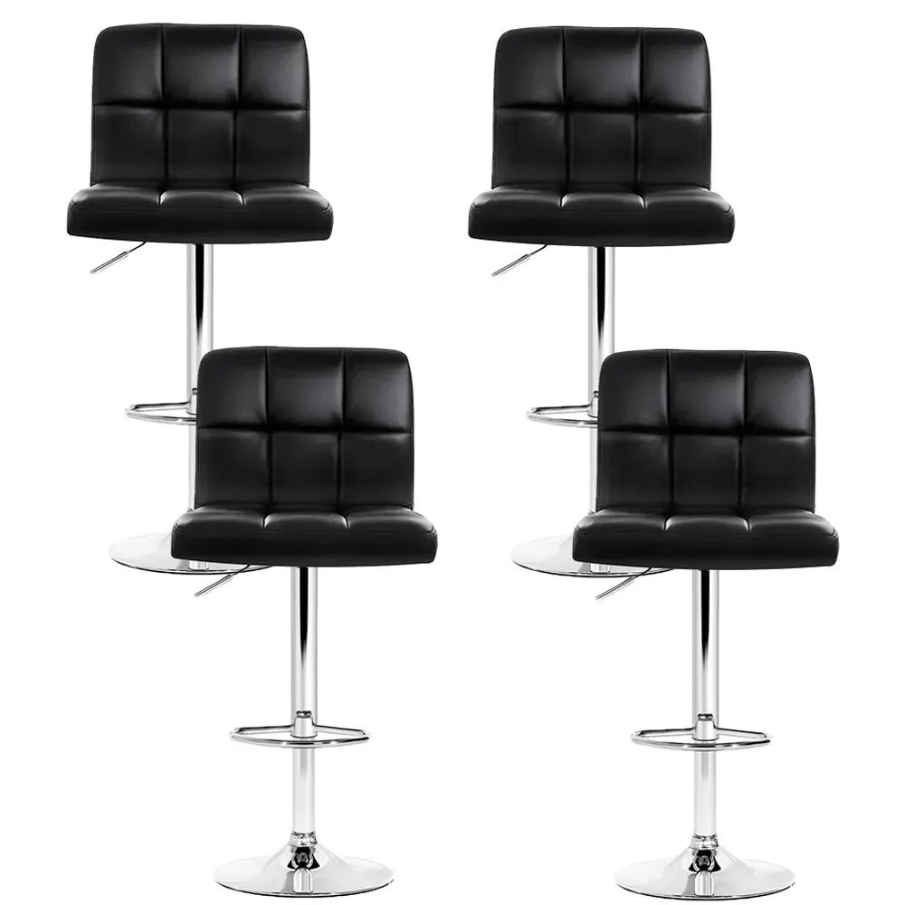 Set of 4 Bar Stools Gas lift Swivel - Steel Price