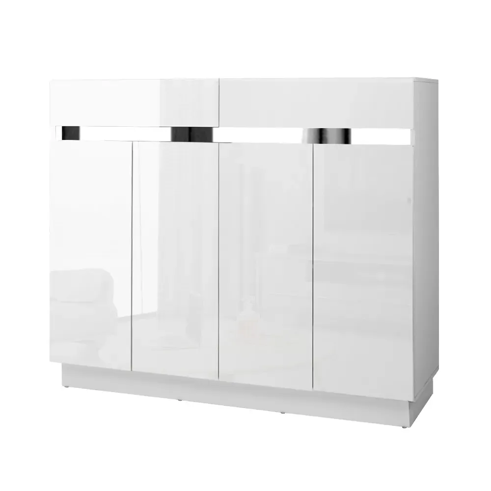 120cm Shoe Cabinet Shoes Storage Rack High Gloss Cupboard Drawers Price