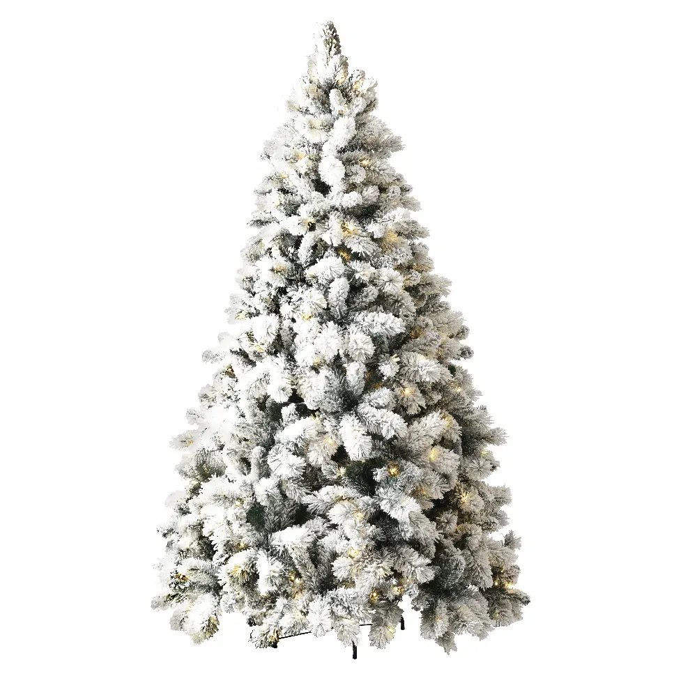 Jingle Jollys Christmas Tree Xmas Tree with LED Lights Snowy Tips Price