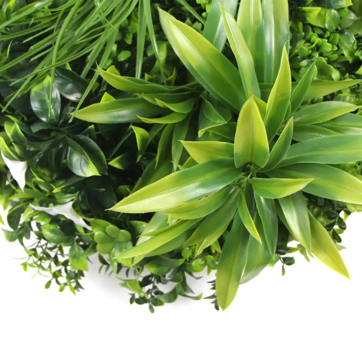 Flowering White Artificial Green Wall Disc UV Resistant 50cm Price