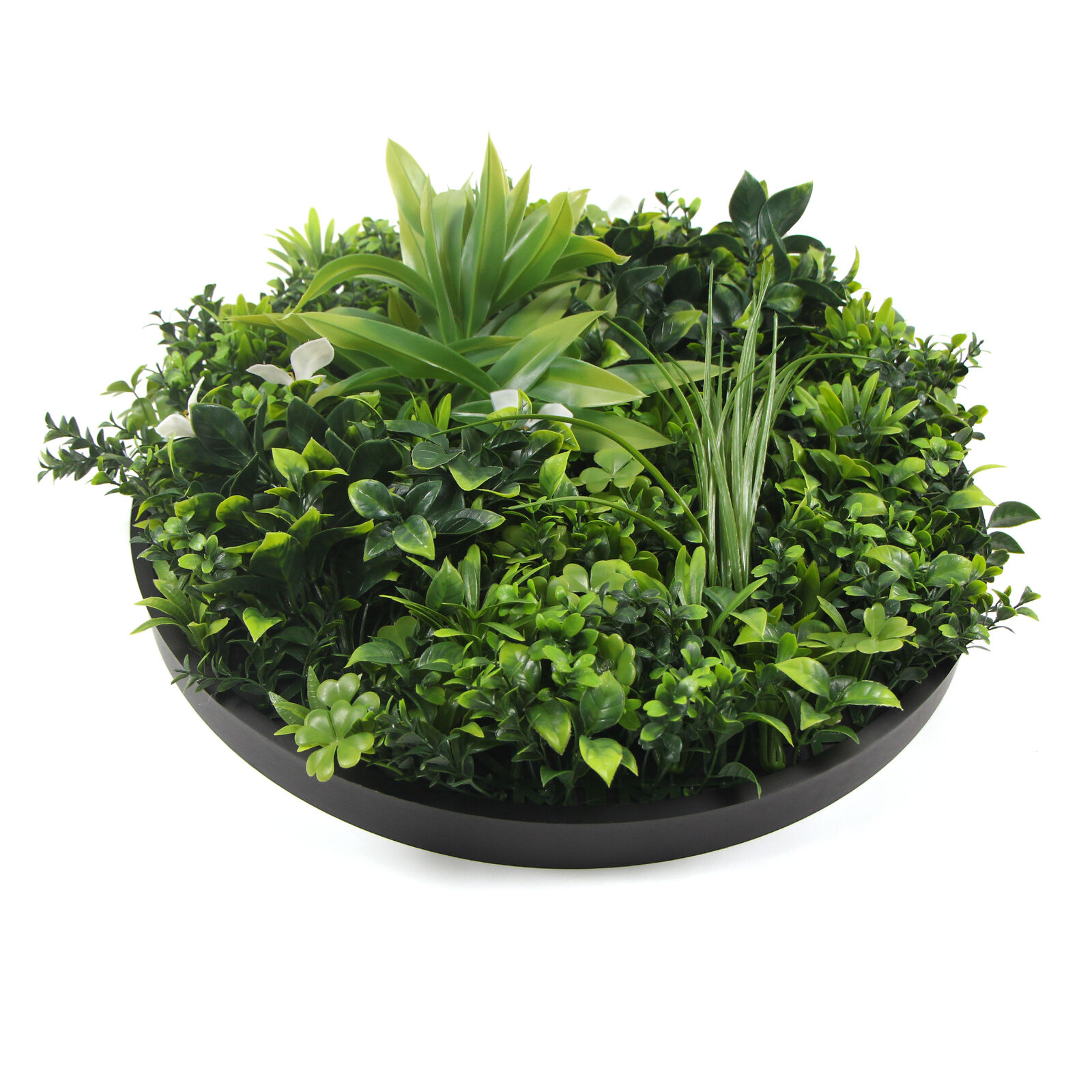 Flowering White Artificial Green Wall Disc UV Resistant Price