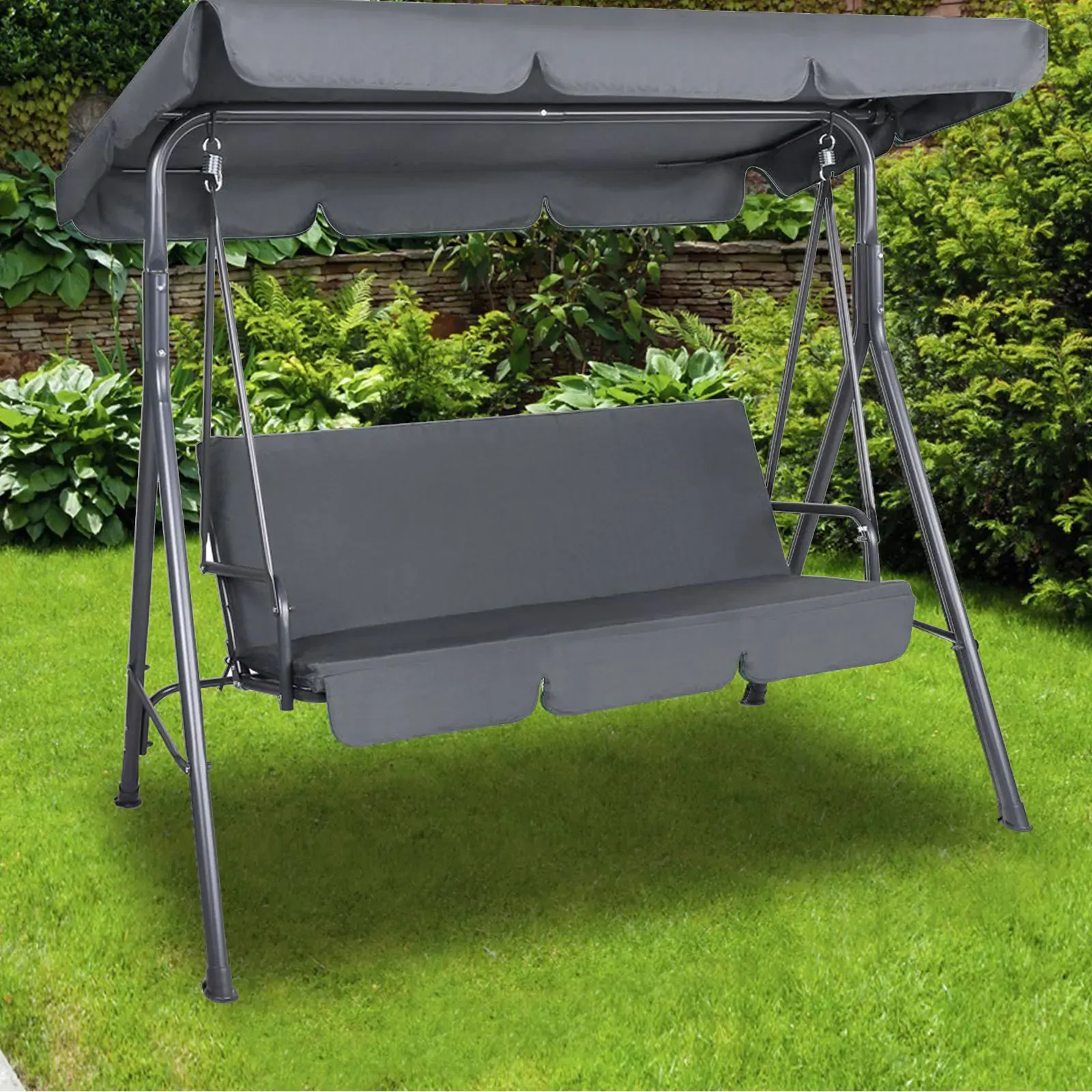 Outdoor Swing Bench Seat Chair Canopy Furniture 3 Seater Garden Hammock Price