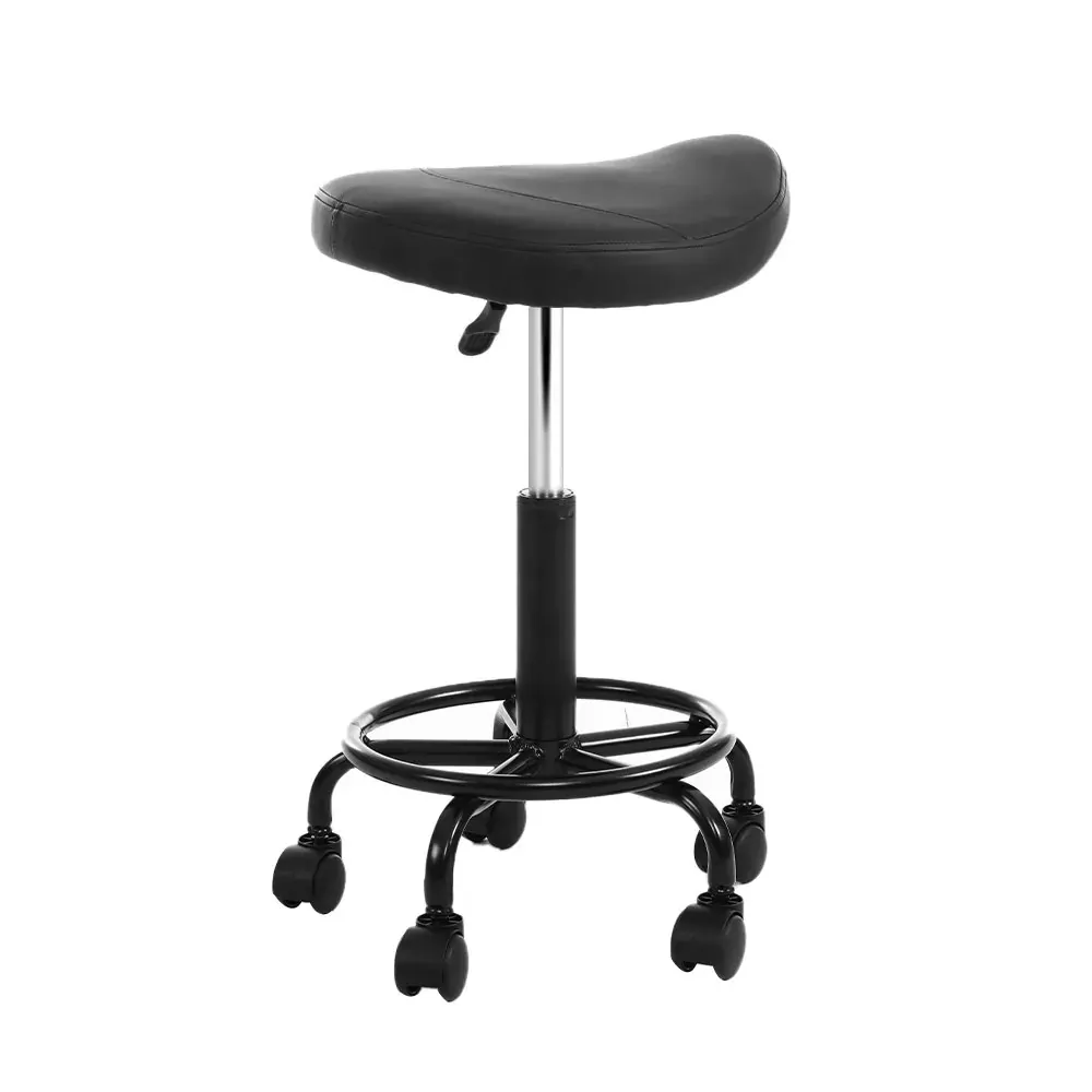 Saddle Stool Salon Chair Black Swivel Beauty Barber Hairdressing Gas Lift Price