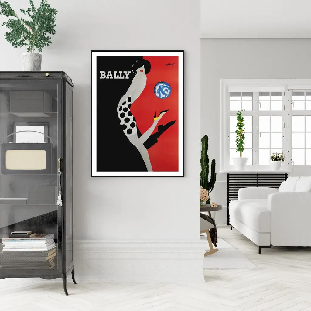 Fashion Bally Black Frame Canvas Wall Art Price