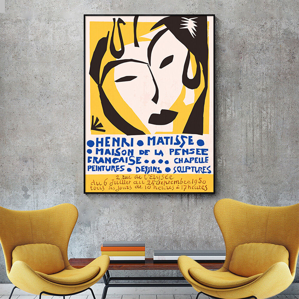 Henri Matisse Black Frame Canvas Wall Art Price